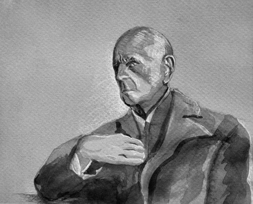 Watercolor / Sketch of Jean Sibelius