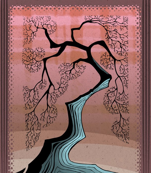 Tree Inspired by Eyvind Earle