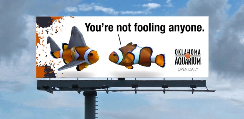 Aquarium Billboards - BillboarD Clownfish As Shark 800x392